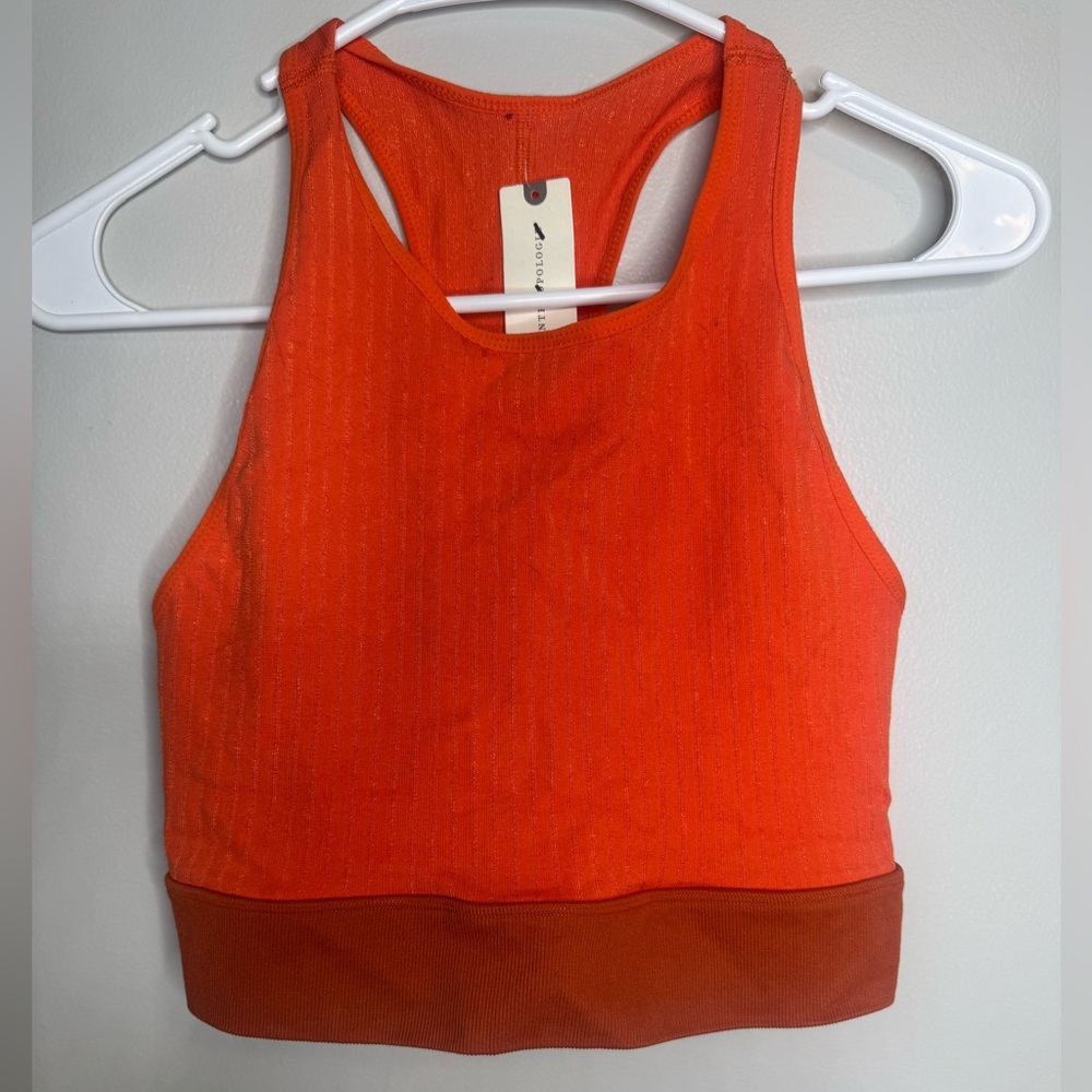 Anthropologie Orange Sports Bra